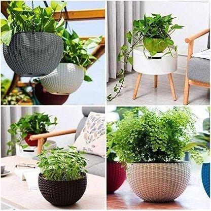 Hooked Plastic Hanging Pot ( Pack Of 5 )-Mini Garden-Garden,Indoor Gardening,Pot