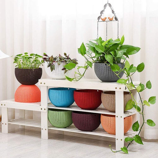 Hooked Plastic Hanging Pot ( Pack Of 5 )-Mini Garden-Garden,Indoor Gardening,Pot
